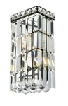 Wall Sconce Light Fixture Chrome And Crystal Black Bathroom Foyer Dining. Fixed Price $245.56.