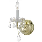 Crystorama 1031-PB-CL-SAQ Trad Crystal 9" Spectra Wall Sconce In Polished Brass. Fixed Price $314.00.