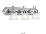 Kichler Independence 24 3-LIGHT Chrome Vanity With Frosted Glass Shade. Fixed Price $69.99.