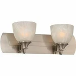 Monument Vanity Brushed Nickel 22IN 2-LIGHT 100W Medium Base Fixture. Fixed Price $70.57.