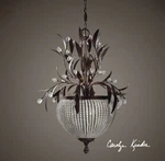Uttermost Vetraio 21005 9-LIGHT Chandelier Oil Rubbed Bronze Toffee Art Glass. Fixed Price $750.00.