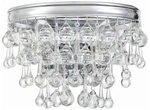 Crystorama Calypso Chrome 10 1/2" Wide Crystal Wall Sconce. Fixed Price $198.40.