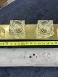 Bathroom Vanity Light Gold Ice Cube Strip Fixture High Quality 3 Very Heavy. Fixed Price $149.00.