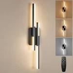 Benkut Modern Led Wall Sconce Black Remote Light Fixtures For Bathroom. Fixed Price $107.23.