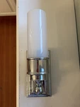 Pottery Barn Sussex Single Tube Wall Sconce W/ Shade Chrome 11.75" #4425. Fixed Price $99.99.