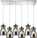 Elk Menlow Park 6 Light Pendant With Glass Shade - Polished Chrome Finish. Fixed Price $80.48.