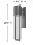 Hinkley Lighting Shelter Outdoor Medium Wall Mount, Hematite - 1324HE. Fixed Price $199.00.