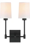 Xinbei Lighting Wall Lamp, 2 Black Bedroom With Fabric Shade. Fixed Price $35.00.
