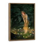 Framed Wall Art Fairy Tale Midsummer Eve With Girl And Elves By Edward Robert. Fixed Price $27.59.