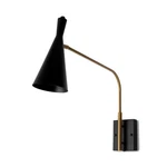 Mercana Tremont 13X22 Black/gold Metal Conical Shade Wall Sconce. Fixed Price $160.86.