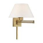 Livex Light Swing Arm 13" Wall Lamp, Antique Brass 40039-01. Fixed Price $289.96.