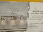 Portfolio 3-LIGHT 19.38-IN Brushed Nickel Bell Vanity Bar. Fixed Price $36.00.