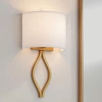 Set Of Possini Euro Sian 19 1/2" High Antique Brass Half-shade Wall Sconce. Fixed Price $160.00.