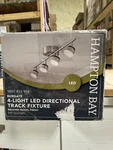 Hampton Bay Burgate 4-LIGHT Led Directional Track Fixture, Brushed Nickel. Fixed Price $44.99.