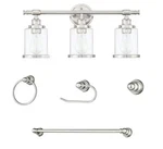 Pia Ricco 24 Brushed Nickel Vanity Light 5 Piece Bathroom Set. Fixed Price $49.80.