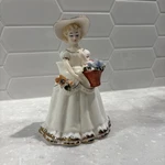 Cmi Chadwick Japan Lamp, Base Only, Ceramic Girl Basket Flowers Figurine Vintage. Fixed Price $8.00.