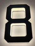9" Solar Lighted House Number 8 Led Up Modern Address Sign Waterproof. Fixed Price $20.69.