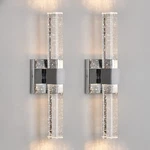 Epinl Wall Sconces Set Of Two Crystal Lighting 2-PACK, Chrome. Fixed Price $203.32.