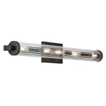 Kichler Azores Light Linear Bath Large, Black/clear Fluted - 45650BK. Fixed Price $394.99.