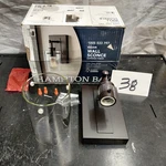 Hampton Bay Regan Wall Sconce Espresso Finish Clear Glass Nob. Fixed Price $24.99.