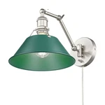Golden Lighting 3306-A1W Pw Orwell 9" Tall Wall Sconce Pewter / Pine Green. Fixed Price $179.99.