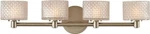 Contemporary Willow Bath Light With Woven Glass Shade. Fixed Price $1875.00.