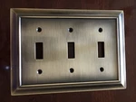 Brainerd Architectural Triple Switch Toggle Wall Plate Antique Bronze Free Ship. Fixed Price $7.75.