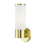 Livex Lindale Light Ada Wall Sconce, Brass/opal White Twist Lock 16561-12. Fixed Price $107.96.