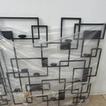 Uttermost Geometric Black Metal Wall Mounted Candle Holder For Tea Light Votive. Fixed Price $165.00.