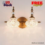 Brass Bathroom Fixture, Vintage 2 Vanity Lighting. Fixed Price $124.96.