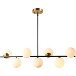 Kco Lighting Black And Brass Linear Pendant Mid Century Modern Sputnik .... Fixed Price $278.58.