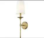Z-lite 3033-1S-RB Emily Wall Sconce, 1-LIGHT 60 Watts, Rubbed Brass. Fixed Price $69.99.