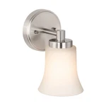 Glass Wall Sconce Bathroom Vanity Light White Brushed Nickel. Fixed Price $35.99.