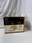 Hampton Bay Elementals 2-LIGHT Wall Fixture Polished Brass Frosted Tulip Shades. Fixed Price $17.16.