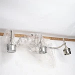 Home Decorators Ayelen 3-LIGHT Modern Bathroom Vanity Brushed Nickel 22". Fixed Price $49.50.