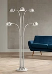 Lite Source Rowley 60" Brushed Nickel Metal 5-LIGHT Modern Floor Lamp. Fixed Price $377.00.