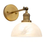Jimubeam 1-LIGHT Vintage Wall Sconce With Milk White Glass Shade, Brass. Fixed Price $85.35.