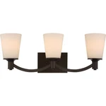 Nuvo Lighting Laguna Vanity With White Glass, Aged Bronze 60-5923. Fixed Price $171.99.