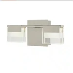 Home Decorators Vicino 12.61 In. W 2-LIGHT Led Vanity Brushed Nickel. Fixed Price $49.99.