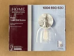 Home Decorators Evelyn 6 In. 1-LIGHT Brushed Nickel Industrial Wall Sconce. Fixed Price $42.00.