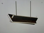 George Kovacs Modern Metal Island Light Brown Silver Indoor Kitchen Dining Room. Fixed Price $280.00.