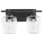 Quorum Veno 2LT Vanity, Matte Black/clear 558-2-59. Fixed Price $152.00.
