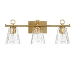 3-LIGHT Vanity Brushed Brass Creative Co-op 24" Metal. Fixed Price $54.99.