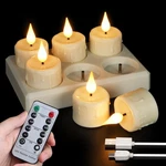 Sanmli Rechargeable Lights With Remote Timer, 6PCS Flameless Candles .... Fixed Price $24.18.