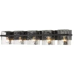 Z-lite Bennington Light Vanity, Matte Black/clear 1938-5V-MB. Fixed Price $455.60.