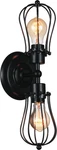 Black Two Light Wall Sconce From The Tomaso Collection. Fixed Price $94.00.