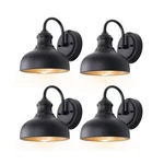 4 Pack Small Gooseneck Barn Light, Farmhouse Outdoor Fixture With Brass.... Fixed Price $151.29.