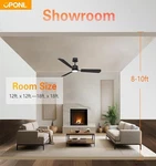 FJ1026A-3X52-B1 Oponl Inch Ceiling Fan Light Remote Control Black. Fixed Price $71.93.