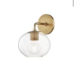 Mitzi H270101-AGB, Margot Light 8 Inch Wall Sconce Brass. Fixed Price $129.00.