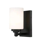 Z-lite 485-1S Soledad 8" Tall Wall Sconce -matte Black Frosted Glass Shade. Fixed Price $46.99.